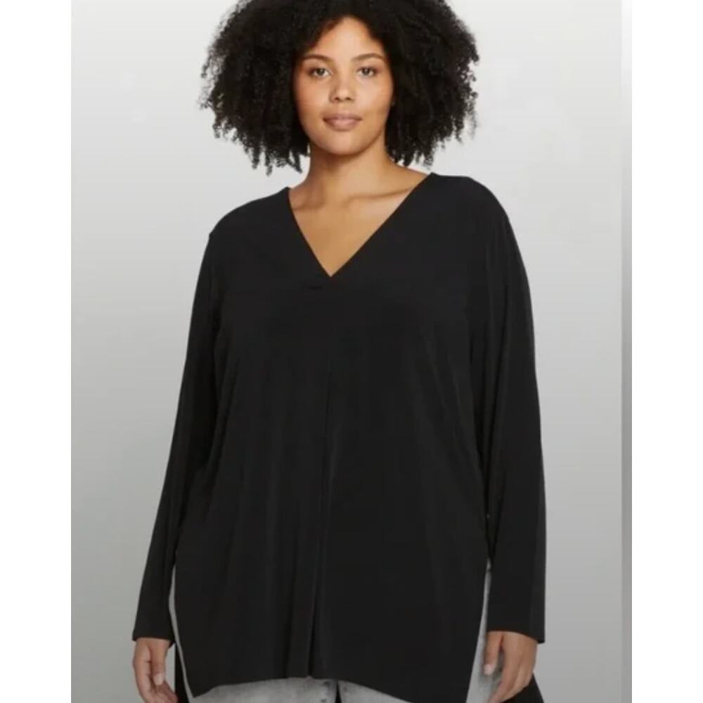 Universal Standard Clean Column Tunic 4XS 00 0 Black 2XS NWT Shirt Top Capsule